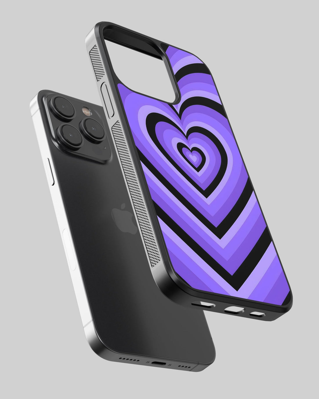 Y2K Mobile Cover (Purple Hearts)
