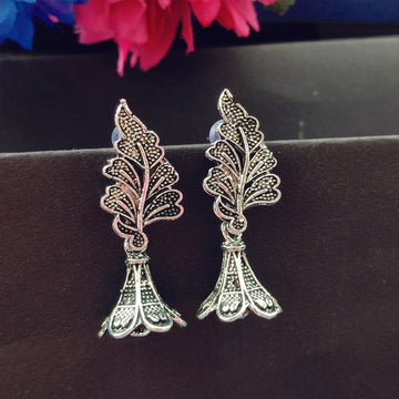 Oxidised Plated Jhumki Earrings