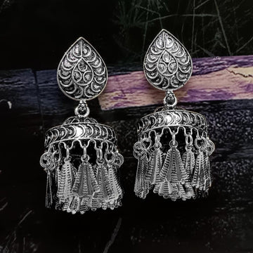 Jewels Silver Plated Jhumkis Earrings