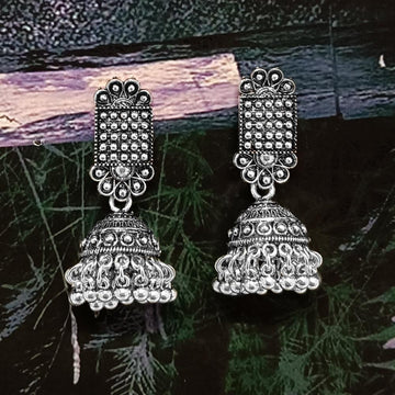 Jewels Silver Plated Jhumkis Earrings