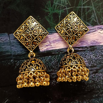 Bhavi Jewels Gold Plated Jhumkis Earrings