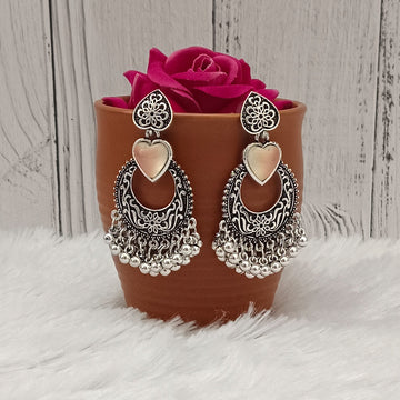 Oxidised Plated Dangler Earrings - 11451123OX