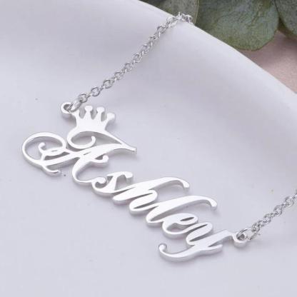 Crown Custom Name Necklace, Personalized bridesmaid proposal gifts jewelry gift, Valentine's Day Gift, Gift for Her