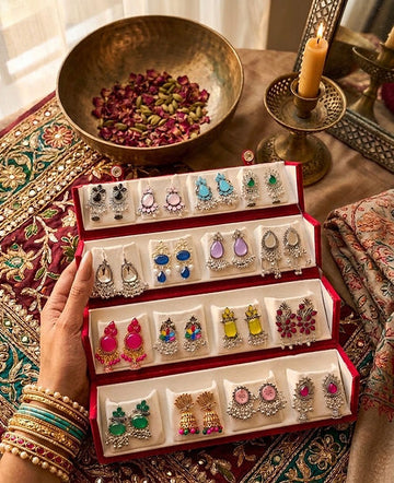 MULTICOLOUR EARRINGS JHUMKA GIFT BOX