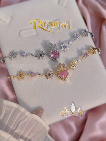 Collar floral inspirado en Rapunzel👑💜🌸