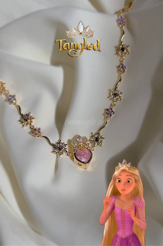 Collar floral inspirado en Rapunzel👑💜🌸