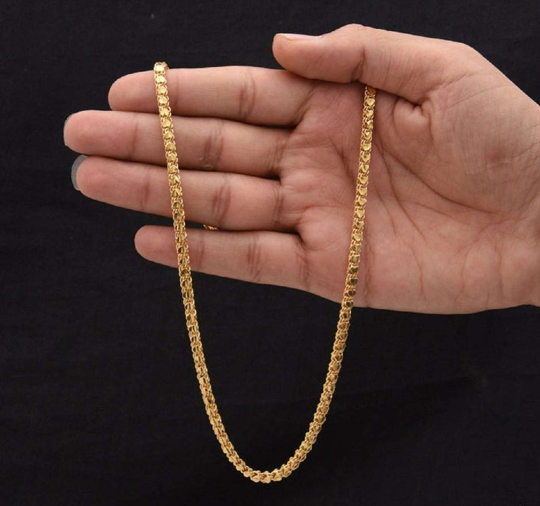 Minprice 1 Gram Traditional Heart Necklace Gold-plated Plated Brass, Alloy Chain