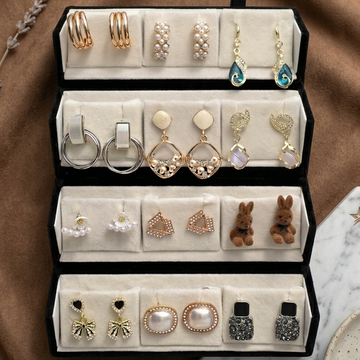 Elegant Mixed Style Stud & Drop Earrings Set (Anti Tarnish)