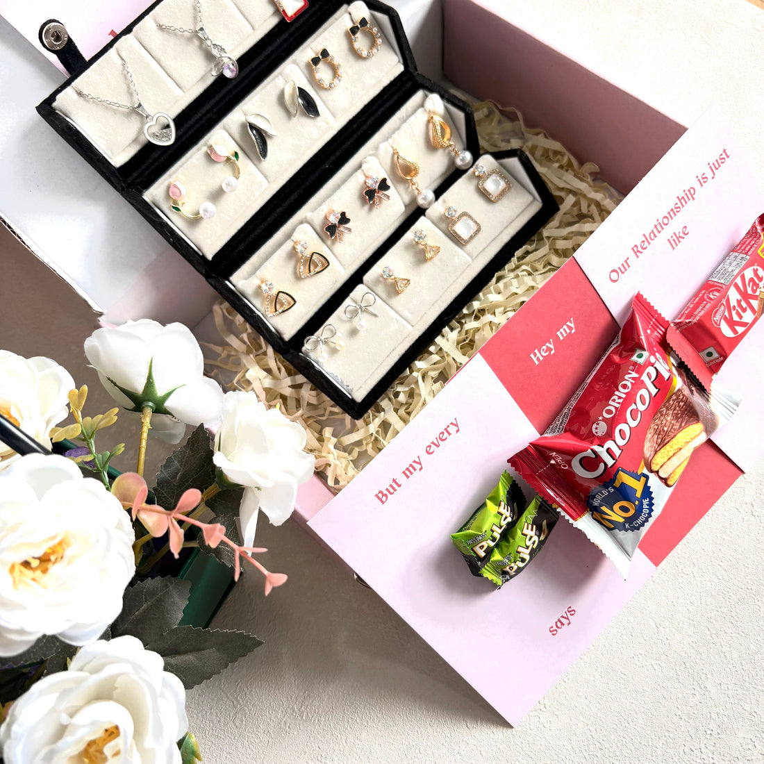 Earring Folding Box Love Hamper