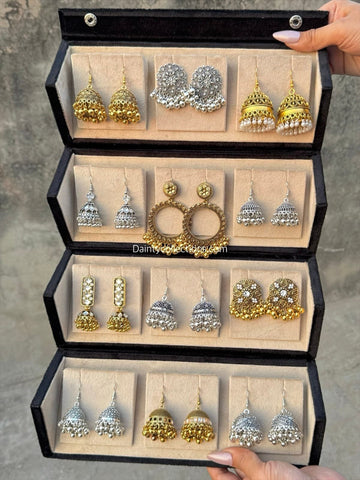 16-32 PC OXIDISED JHUMKAS + GOLDEN BLACK BOX 4.0