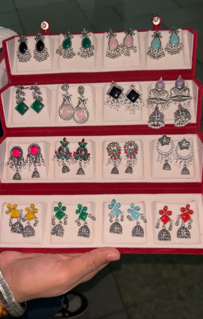 16-32 PC OXIDISED JHUMKAS + GOLDEN BLACK BOX 4.0