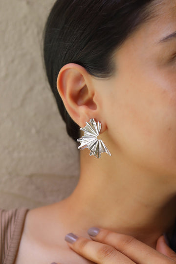 Demi Thunder Silver Statement Earring