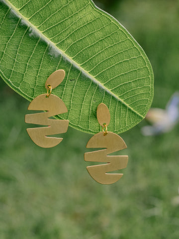 Milli cut out Brass Earring (Anti Tarnish)