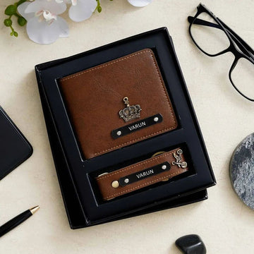 Creatire Vegan Leather Men's Wallet With Key Chain, For Wallets And Keychain, 10 Slot